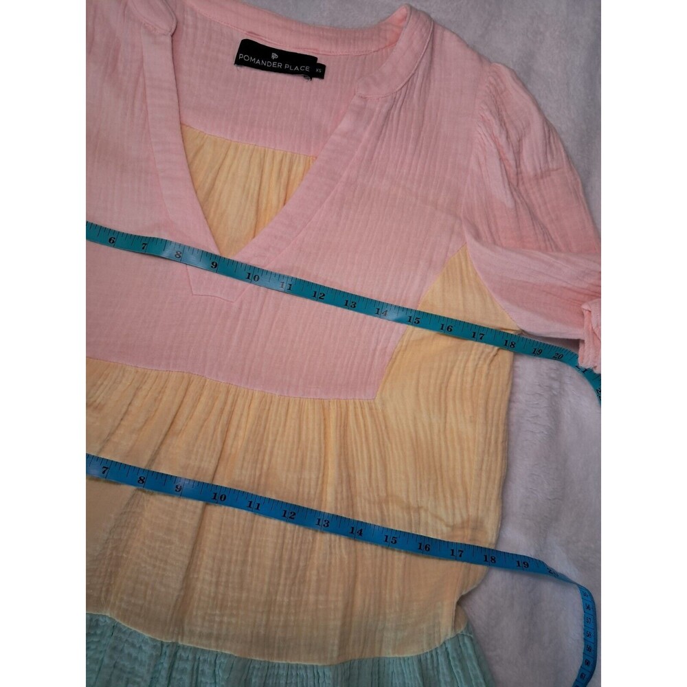 Tuckernuck Pomander Place Kenzo Tiered Crepe Colorblock Mini Dress Size XS - Picture 8 of 12